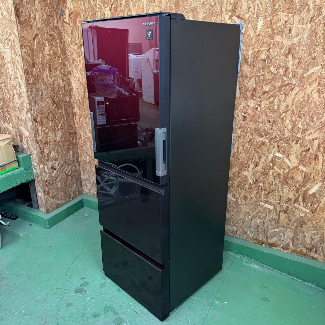 27B8 送料設置無料　SHARP　自動製氷機能付き大型冷蔵庫350L 洗濯機