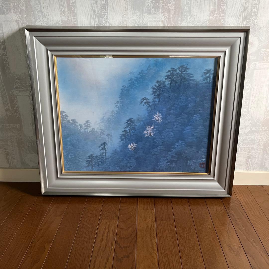 神崎 淳 「霧立」10号 日本画 アート 絵画 和室