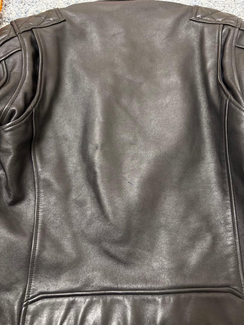 専用　　　KADOYA ブラックレザー シングルライダースジャケット LL