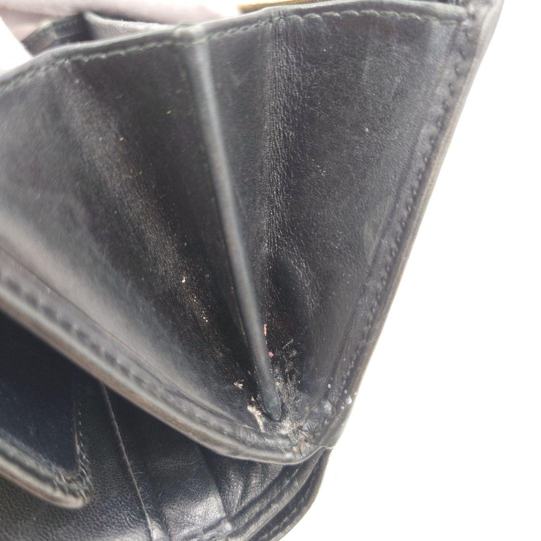 LOEWE 三つ折り財布 レディース ヴィンテージ 黒 アナグラムロゴ ロエベ