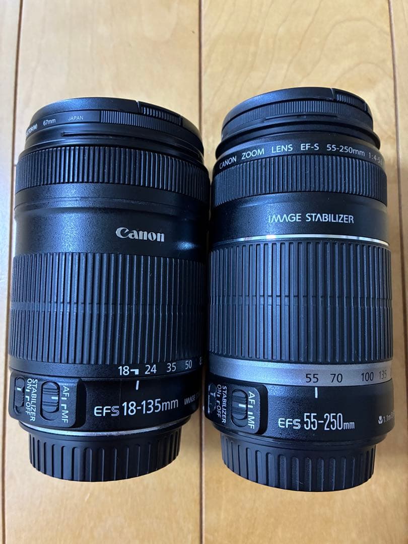 【Canon】レンズ2点セット　efs55-250mm efs18-135mm