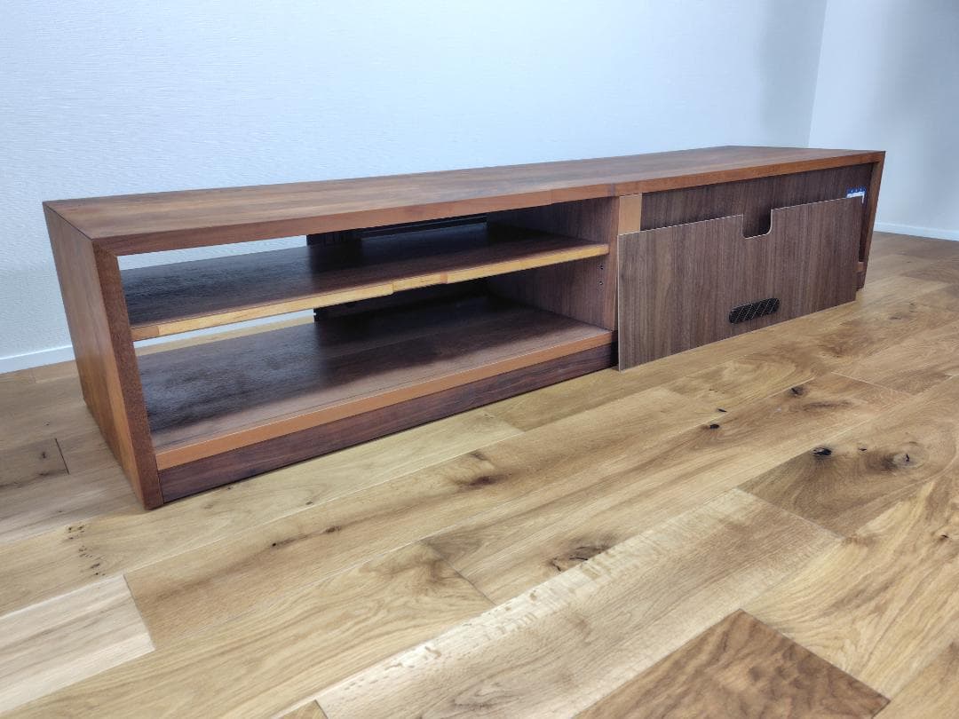 【最終値下げ】国産天然木テレビボード180cm/ウォールナット/引出し付/