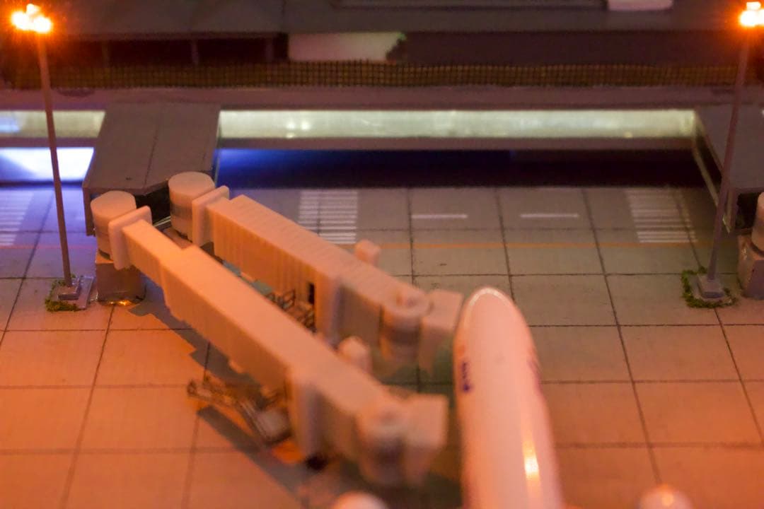 1/500 空港ジオラマ 最大5機駐機可能 フル電飾 フルスクラッチ 引取歓迎