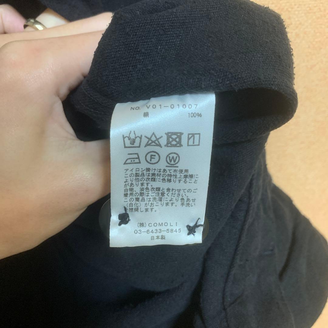 【大幅値下げ中】【COMOLI】シルクネップTYPE-1ST（黒,サイズ3）