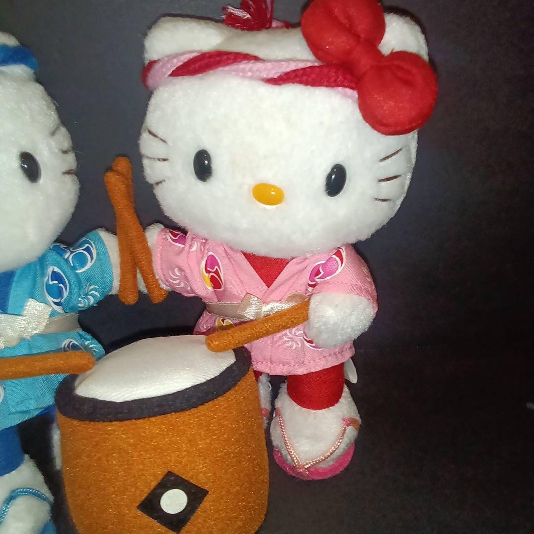 ハローキティ&ディアダニエル　ペア　お祭りシリーズ 太鼓 ぬいぐるみ