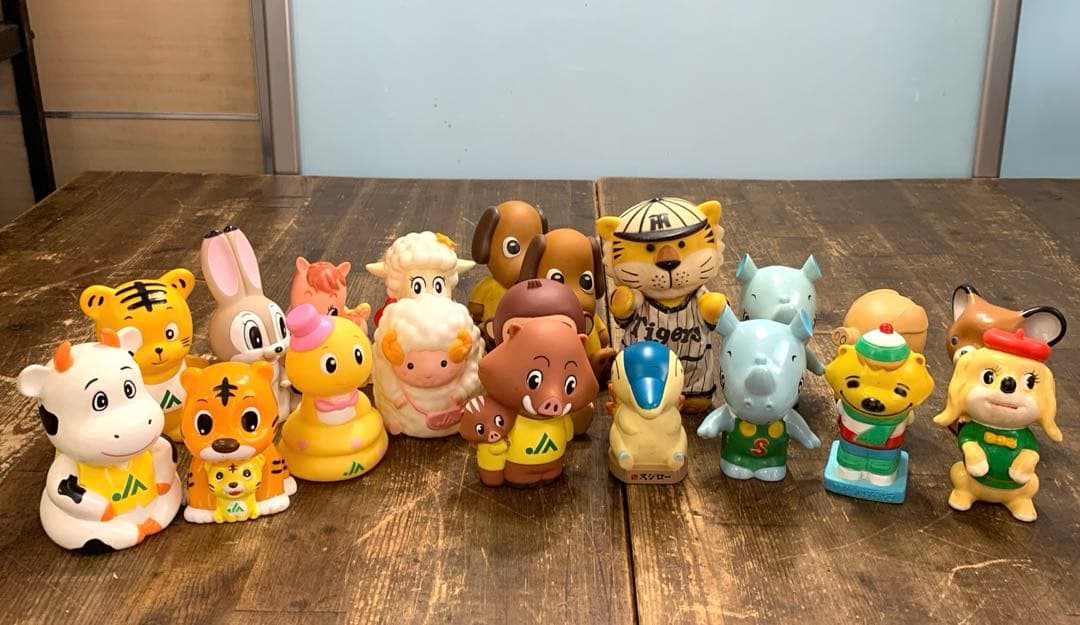 ソフビ貯金箱 計20点 まとめ売り JA スシロー 阪神タイガース 銀行