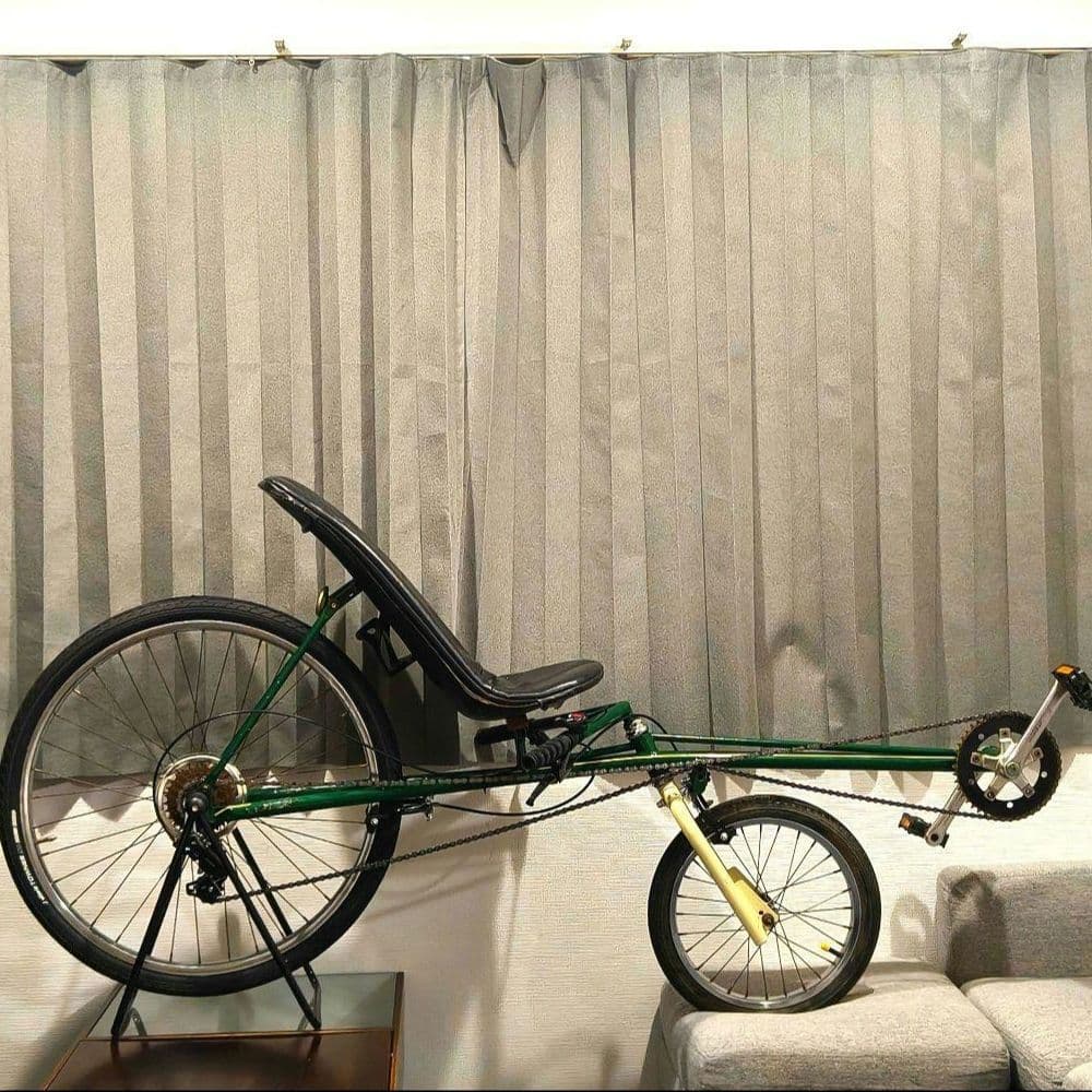 リカンベントバイク クロモリ 26インチ グリーン