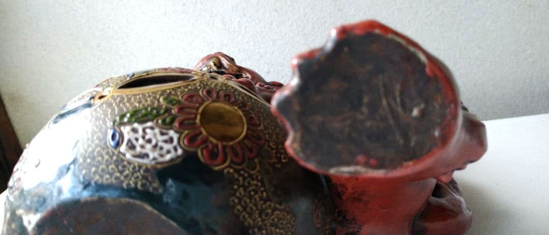 唐獅子    陶器置物    ①