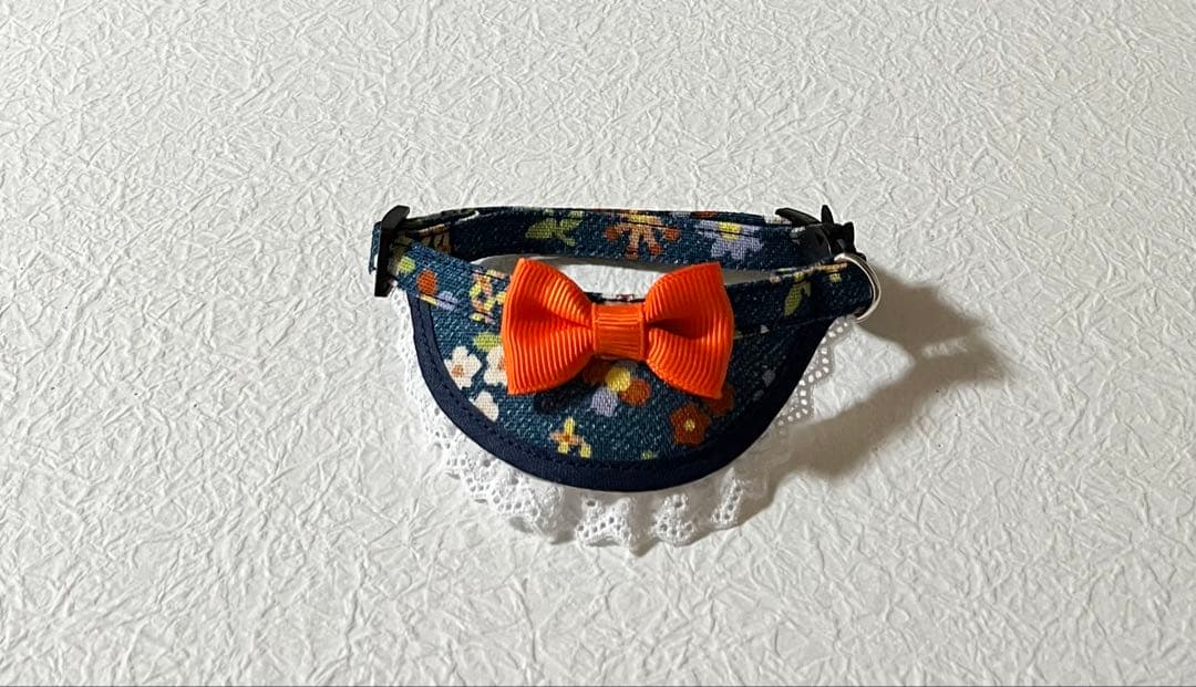 ミニ丸スタイ(花柄デニム) Ｎｏ．81-580