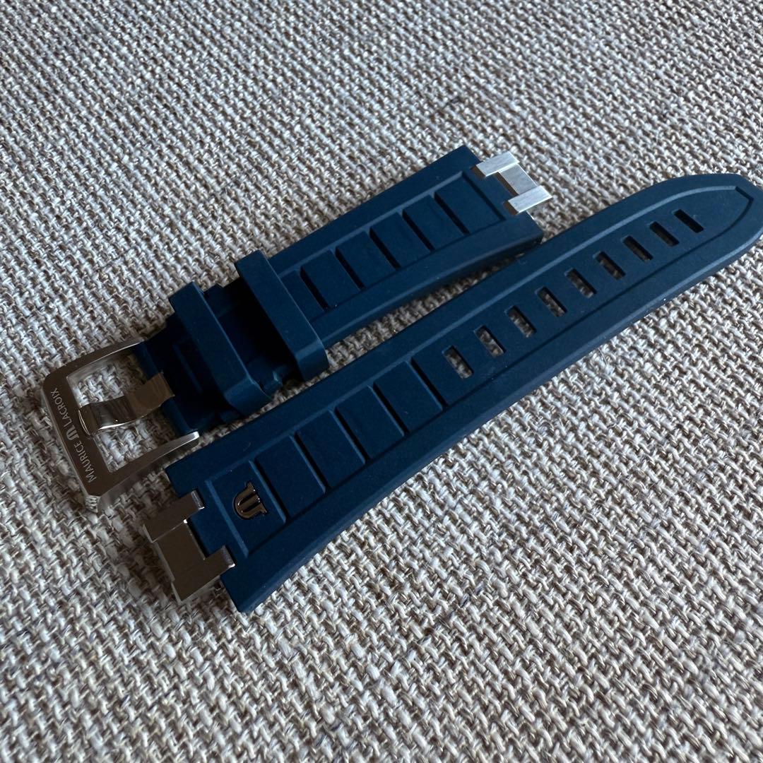 モーリスラクロア アイコン 39mm 純正ラバー ベルト 青 ブルー