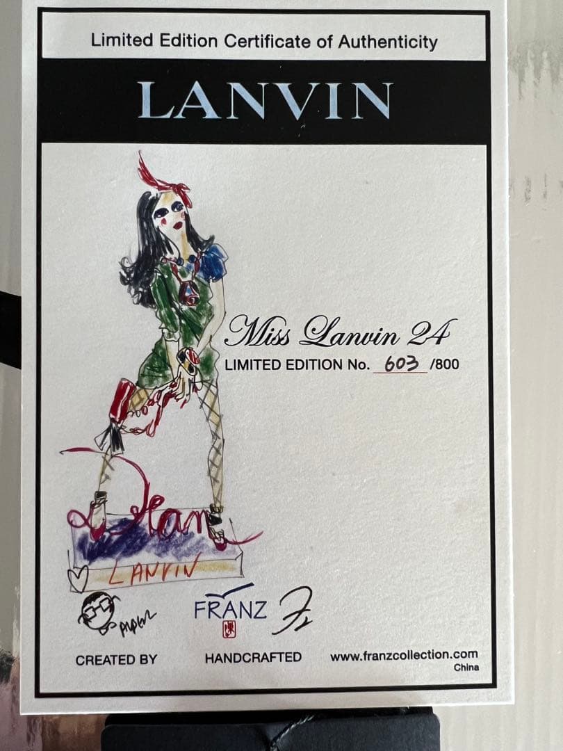 限定800体 ランバン MISS LANVIN 24フィギュアドール 陶器人形