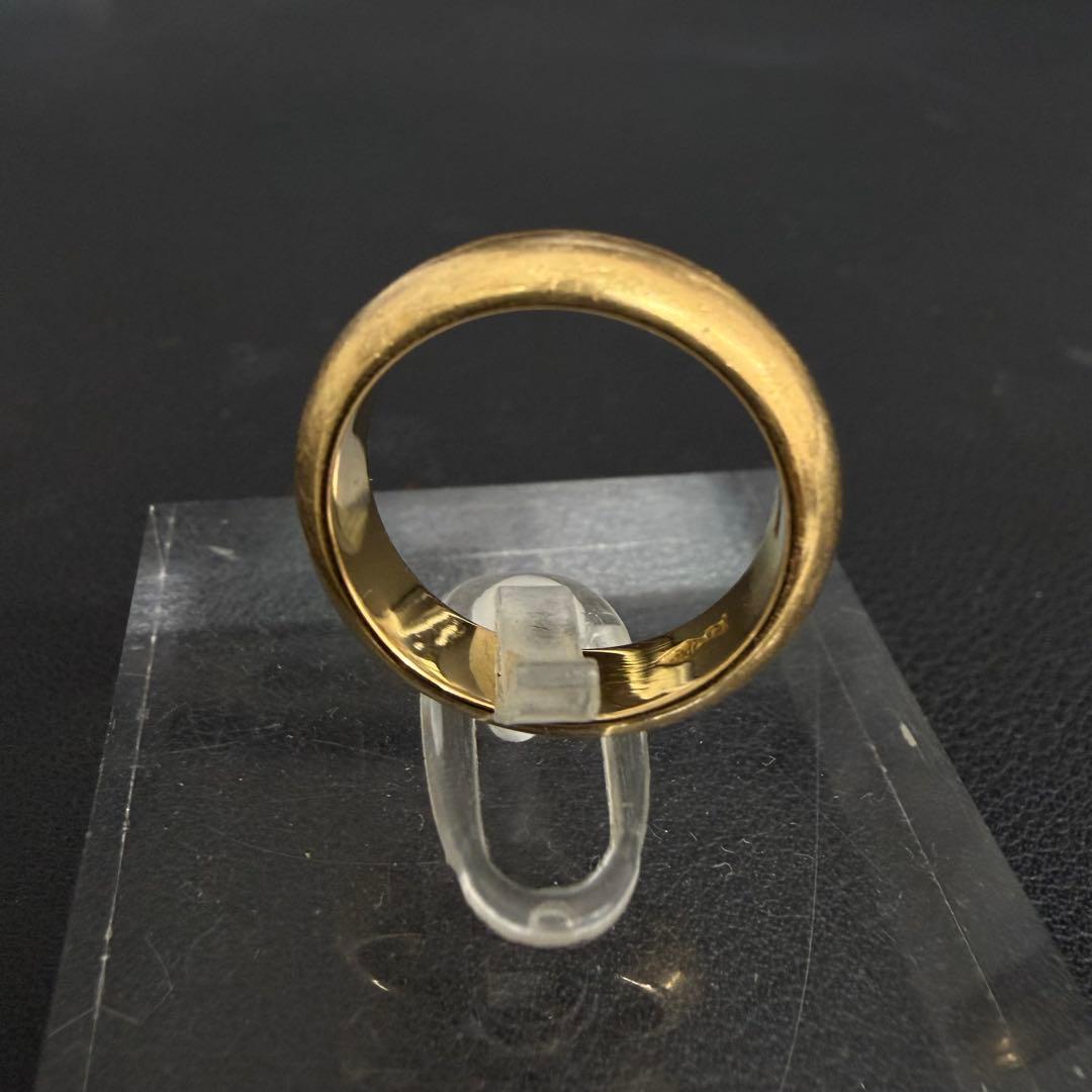 (C010813)K18リング かまぼこ 約11号 18金YG 指輪 造幣局