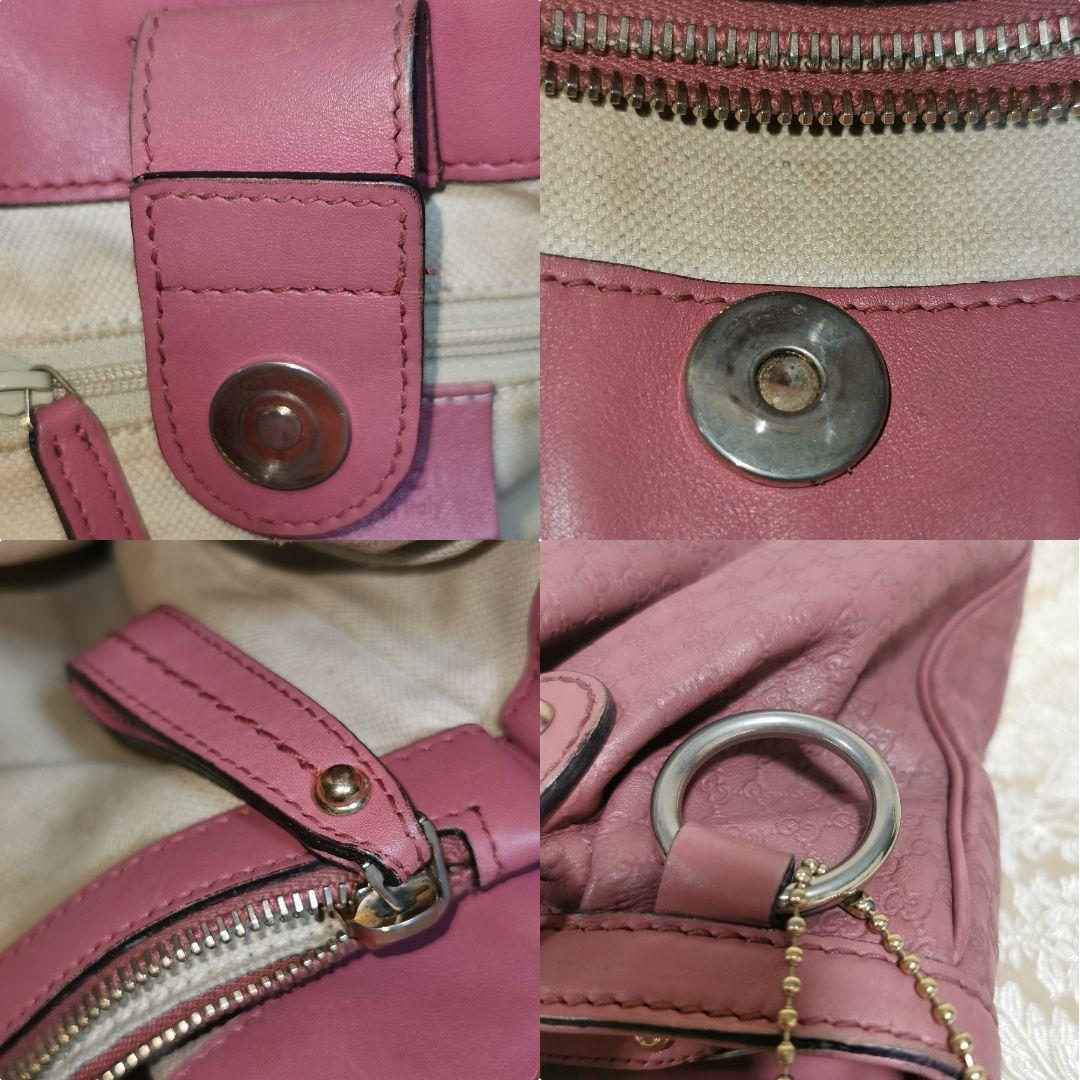 GUCCI ピンクレザーショルダーバッグ