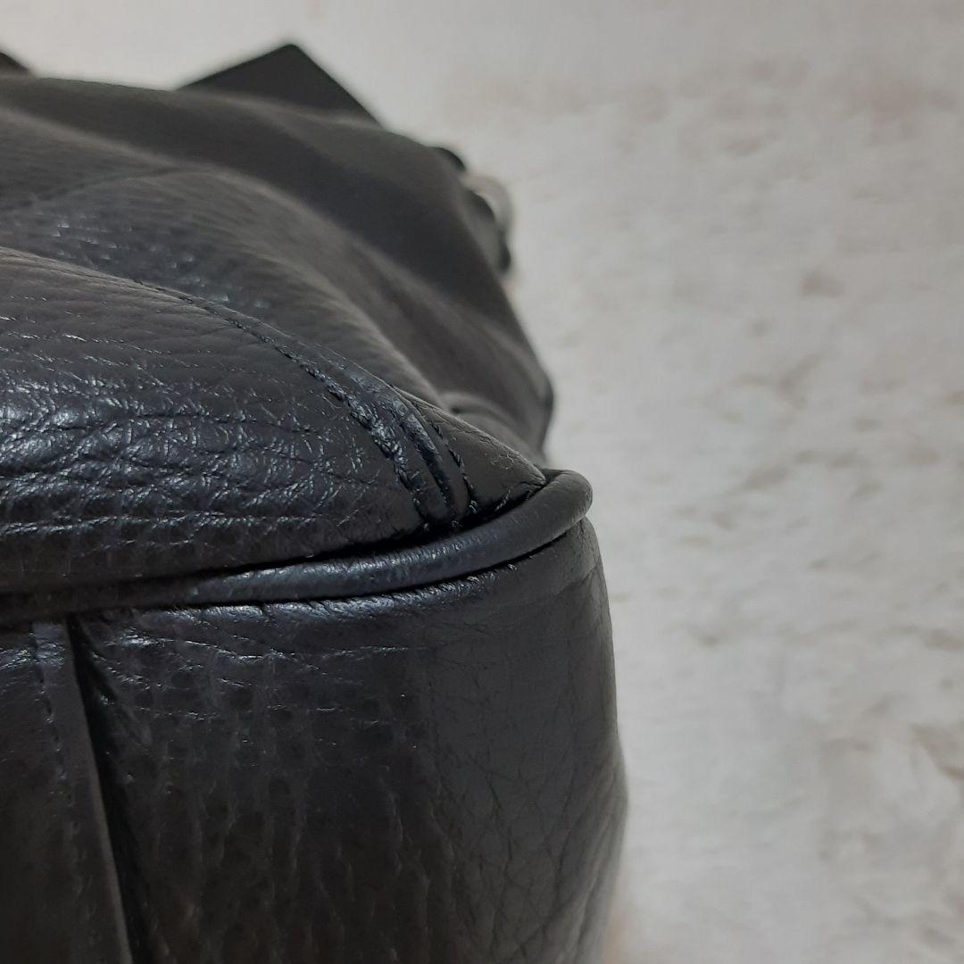 美品　pelle morbida ペッレモルビダ レザー　黒　2way バッグ