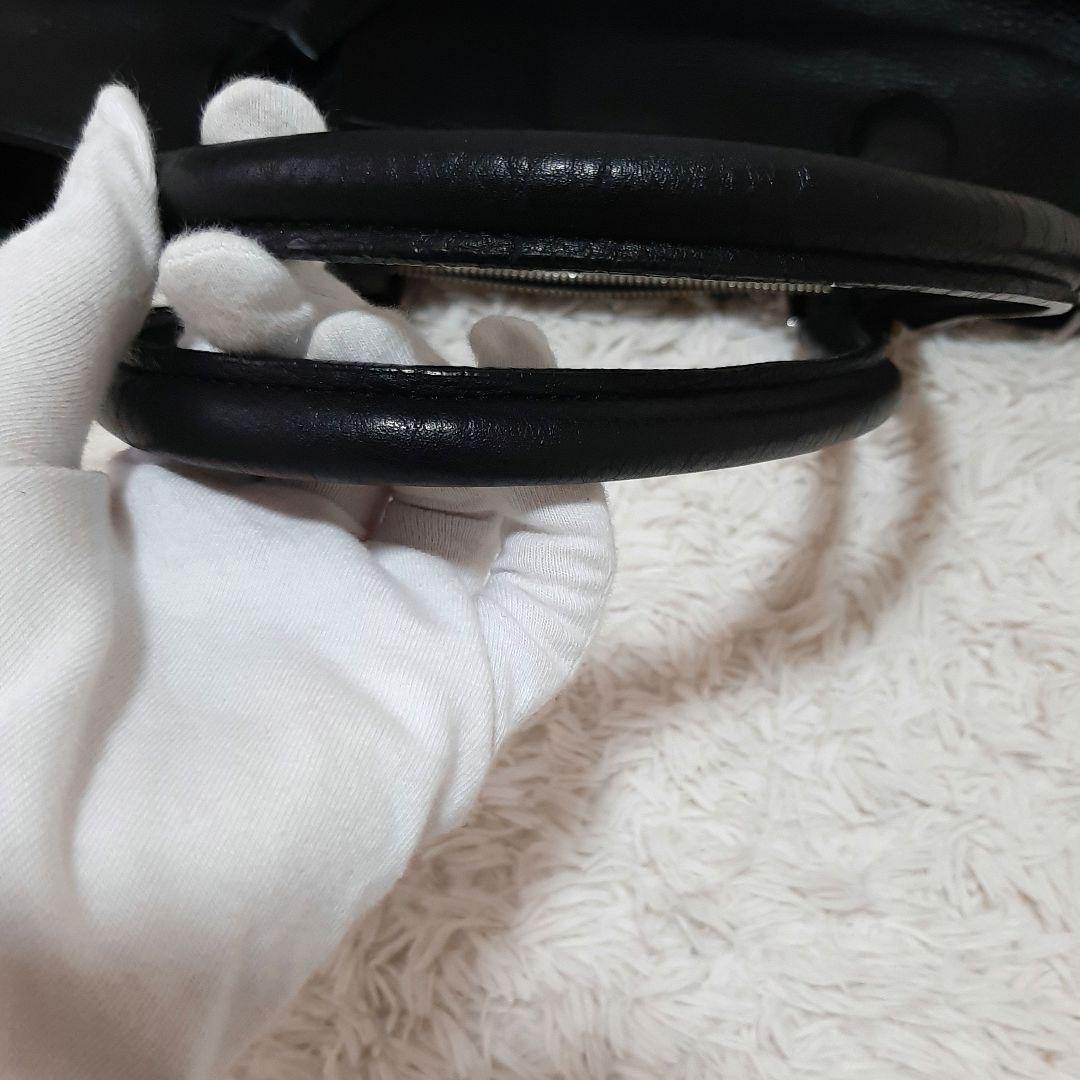 美品　pelle morbida ペッレモルビダ レザー　黒　2way バッグ