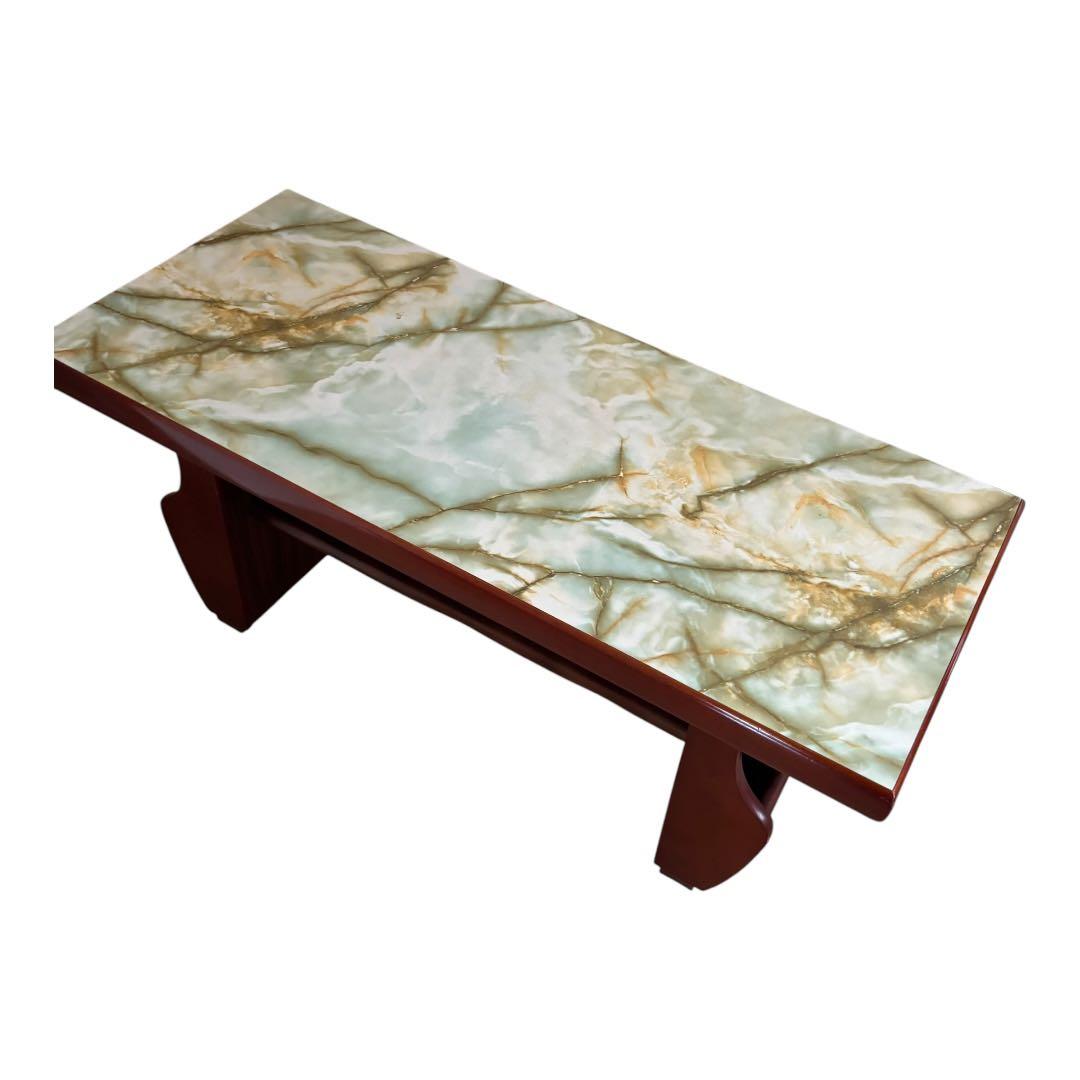 昭和レトロ 大理石柄 木製センターテーブル 応接間 アンティーク古家具