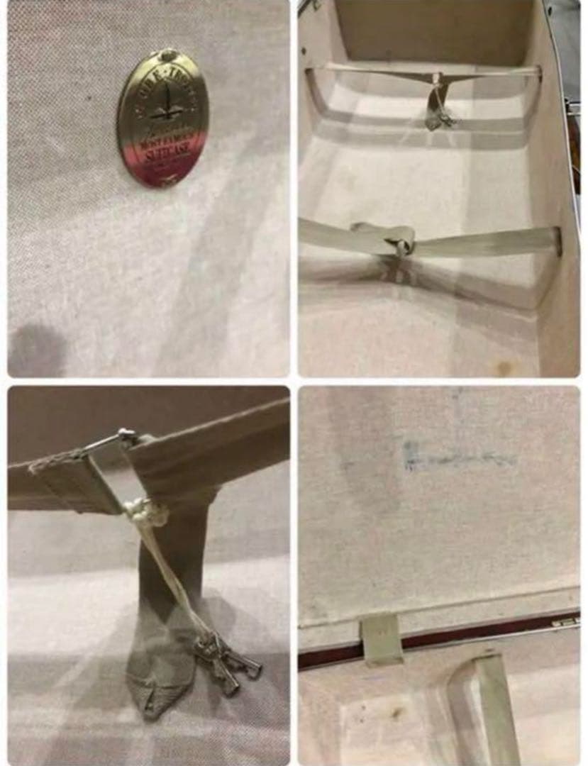 【定価45万円程】◆グローブトロッター人気のアイボリー/革バンド破れ