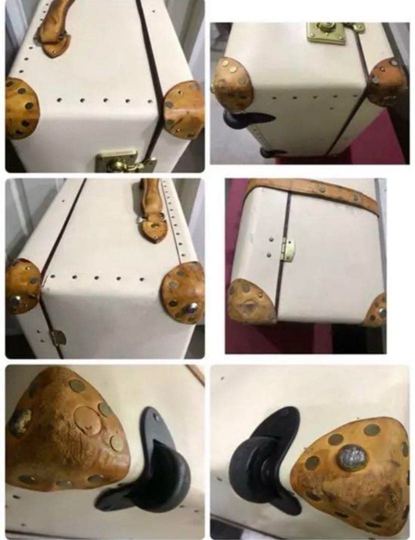 【定価45万円程】◆グローブトロッター人気のアイボリー/革バンド破れ