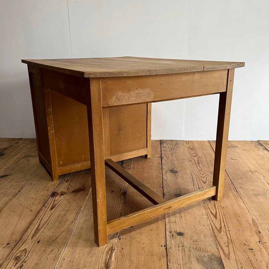 アンティーク 片袖机 デスク テーブル モダン レトロ