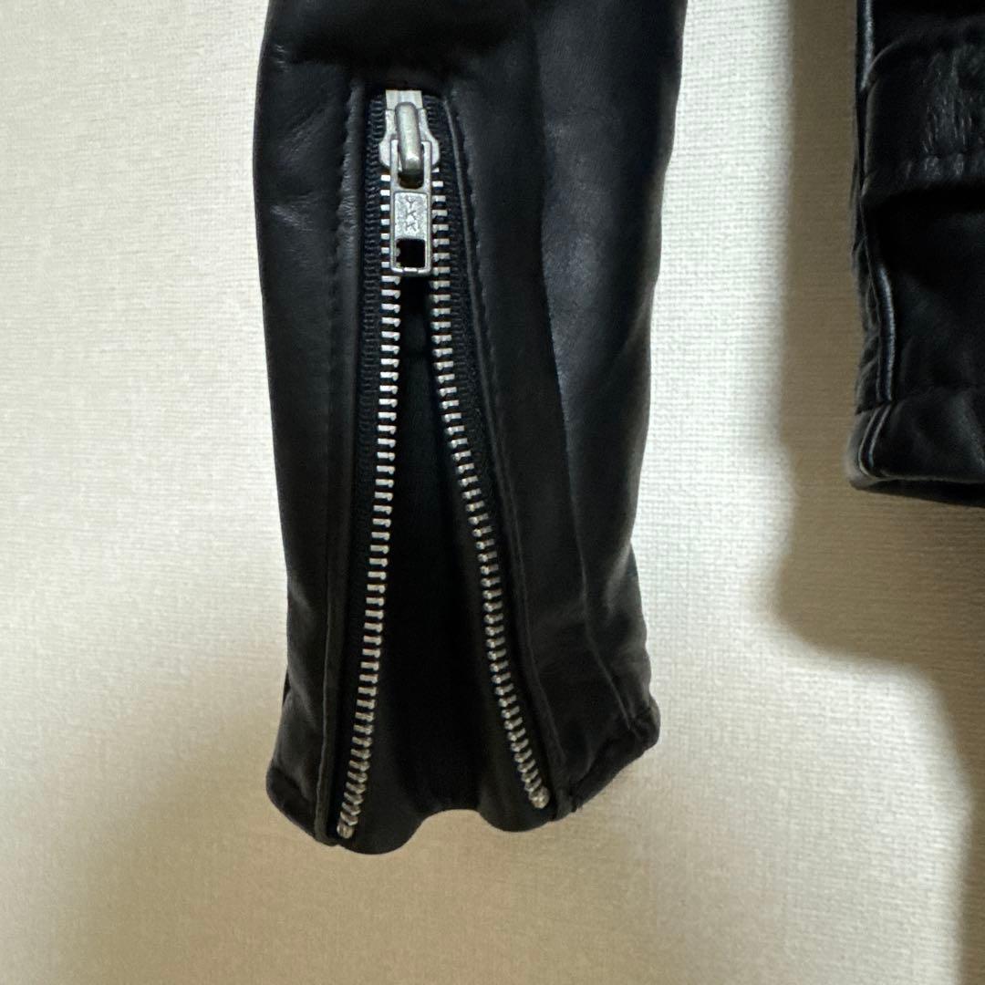 美品✨schott 642 レザージャケット　シングルライダース　牛革　38 黒