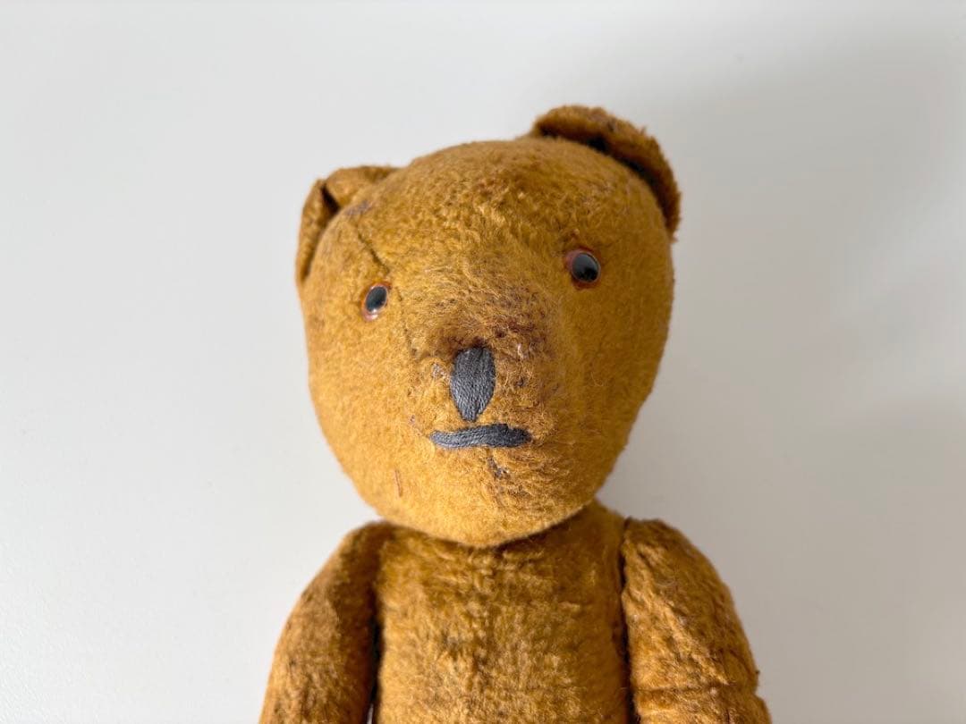 【フランス】素朴なアンティークテディベア / キャラメル色