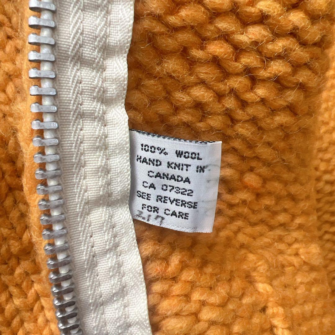 CANADIAN SWEATER　バイカラー　カウチン　ハンドニット　カナダ製