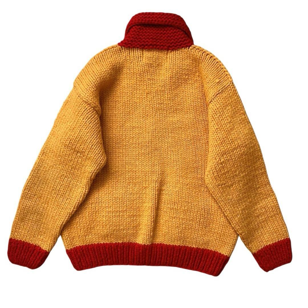 CANADIAN SWEATER　バイカラー　カウチン　ハンドニット　カナダ製