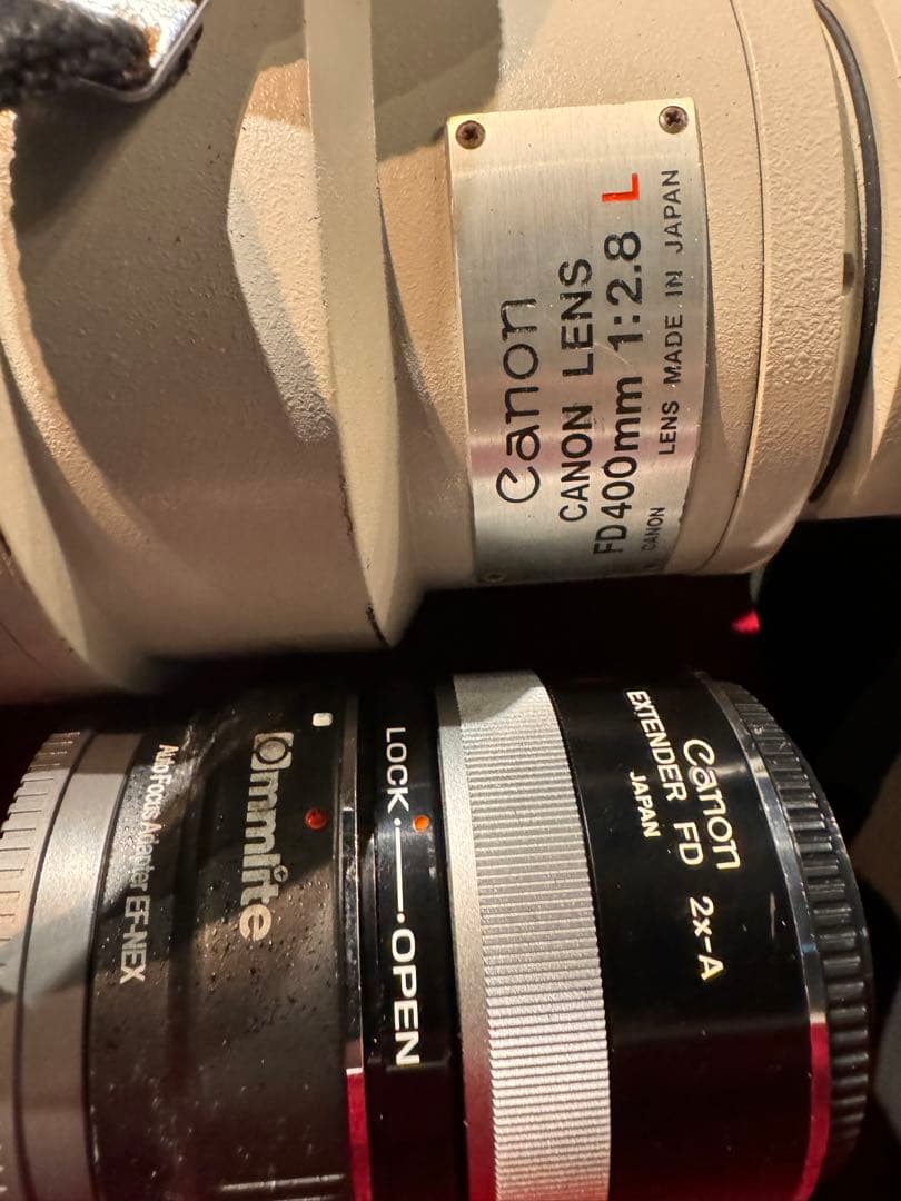 canon FD400mm F2.8L+FD 2XA＋commliteEFNEX