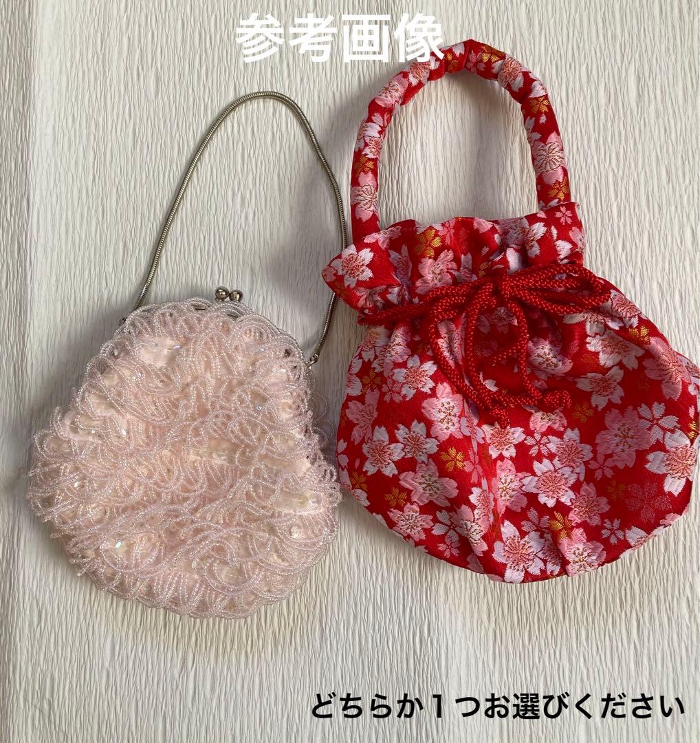 専用　七五三　正絹　被布　日本製　バック　草履　千歳飴袋　4点セット　少々訳あり