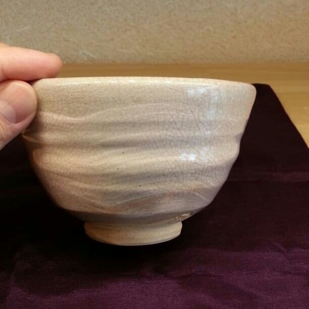 送料込【逢絢亭】茶道具 茶碗 砥部焼 刷毛目 山田白水 白水窯