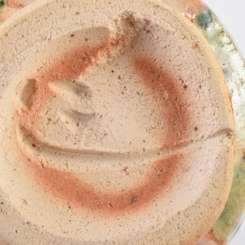 マサオ 煎茶道具　織部焼　煎茶碗　十客　陶印あり　時代箱　V　9069