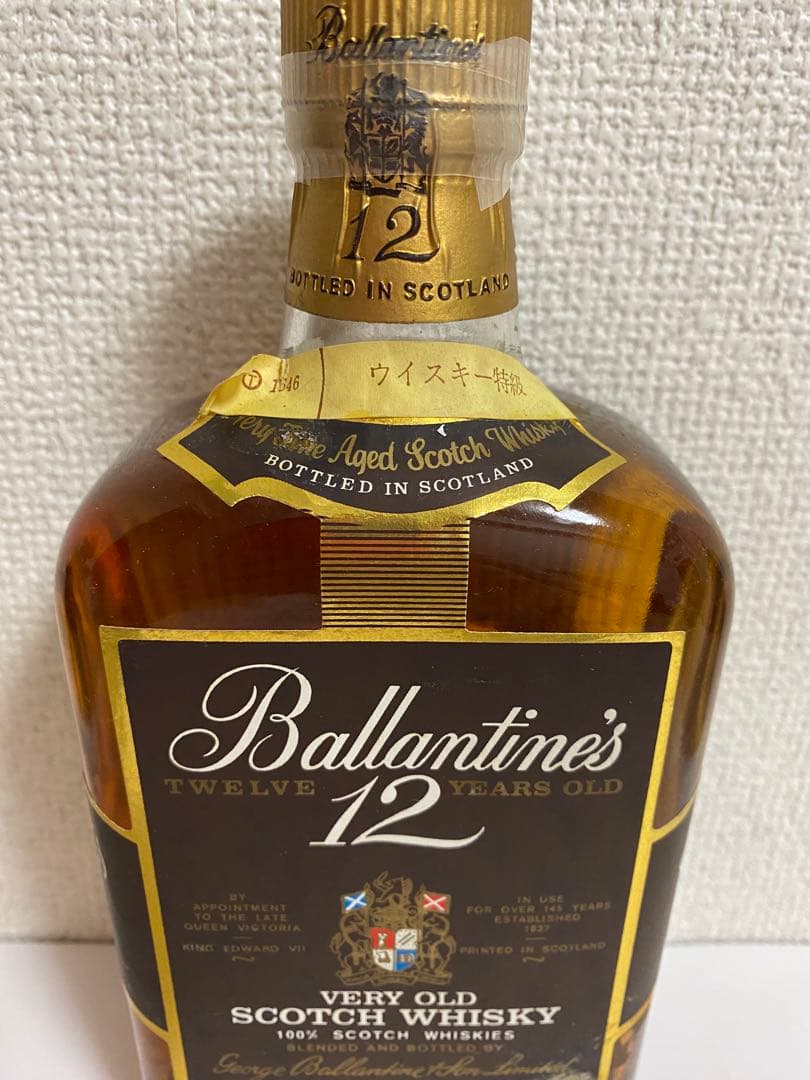 バランタイン 12年 特級 赤青旗 従価 760ml 明治屋