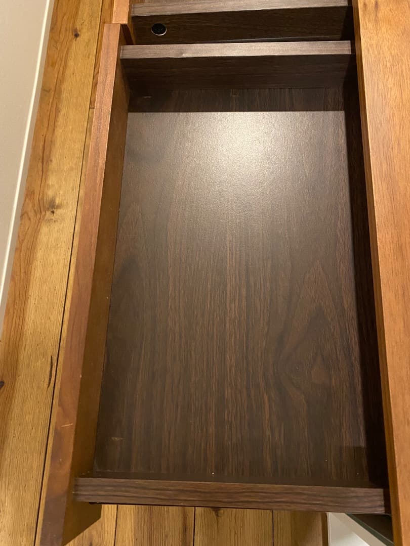 anthem ブラウン木製　パソコンデスク　引き出し　送料込み