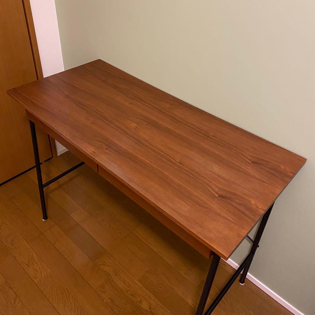 anthem ブラウン木製　パソコンデスク　引き出し　送料込み