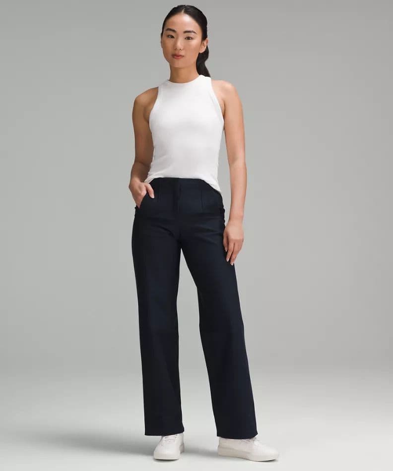 Lululemon ネイビー ワイドパンツ (新品タグ付き)