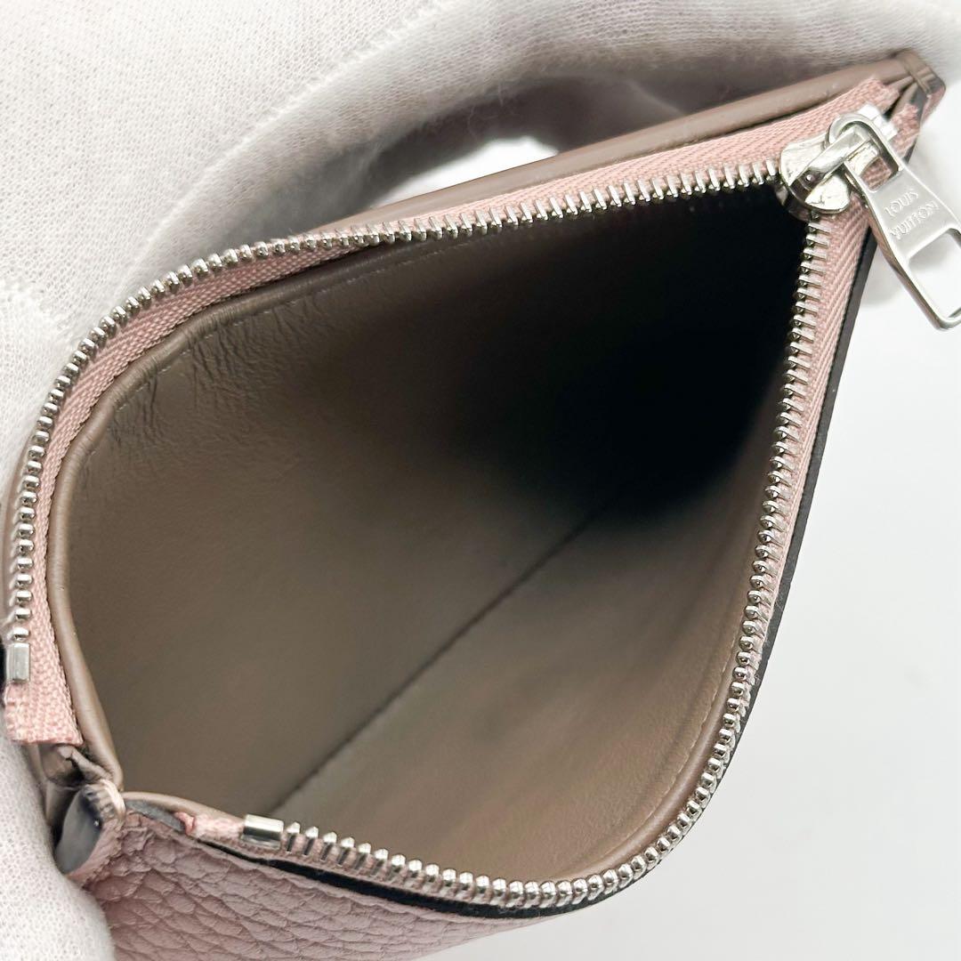 ポルトフォイユ カプシーヌ コンパクト 三つ折り ピンク トリヨン