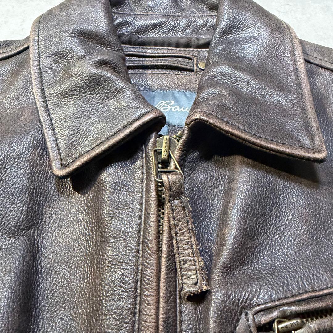 00s Eddie Bauer シングルレザージャケット TALONジップ 本革