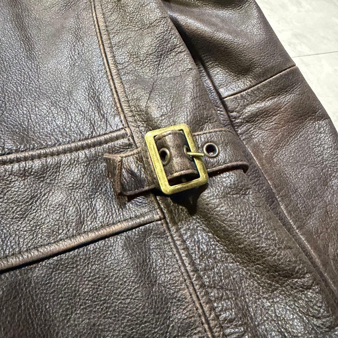 00s Eddie Bauer シングルレザージャケット TALONジップ 本革