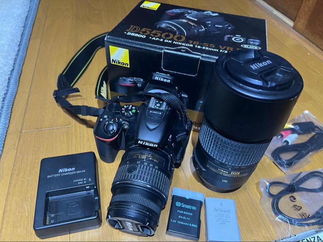 【NIKON】D5500 18-55 VR Ⅱ Kit 望遠レンズバッテリセット