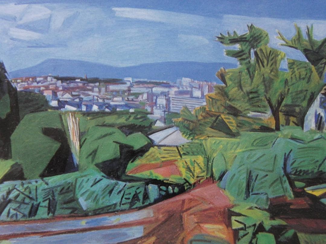 加藤正信、【秋立つ】、希少な額装用画集より、新品額装付