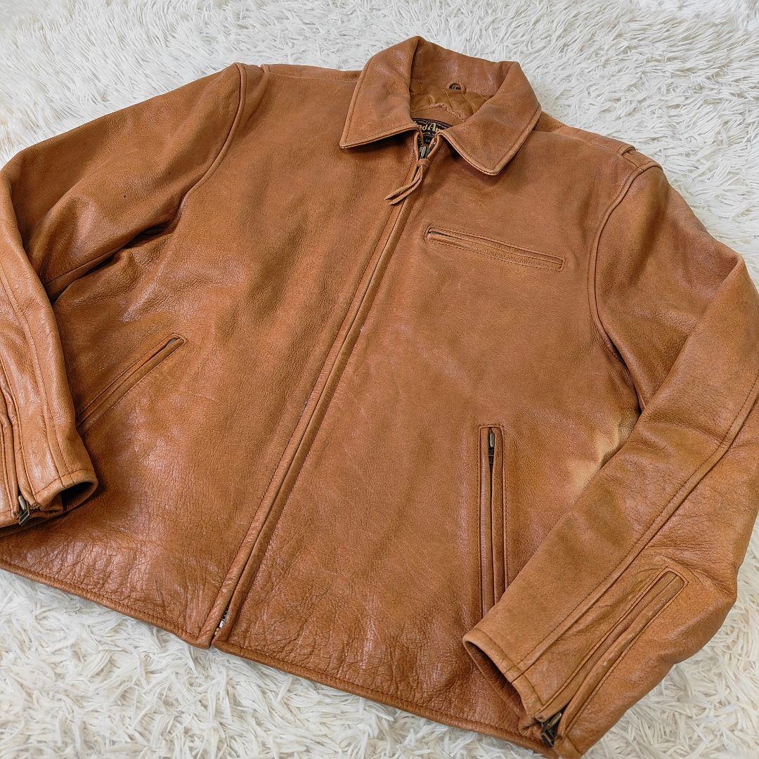 Wind Armor ウインドドアーマー レザージャケット LL　キャメル