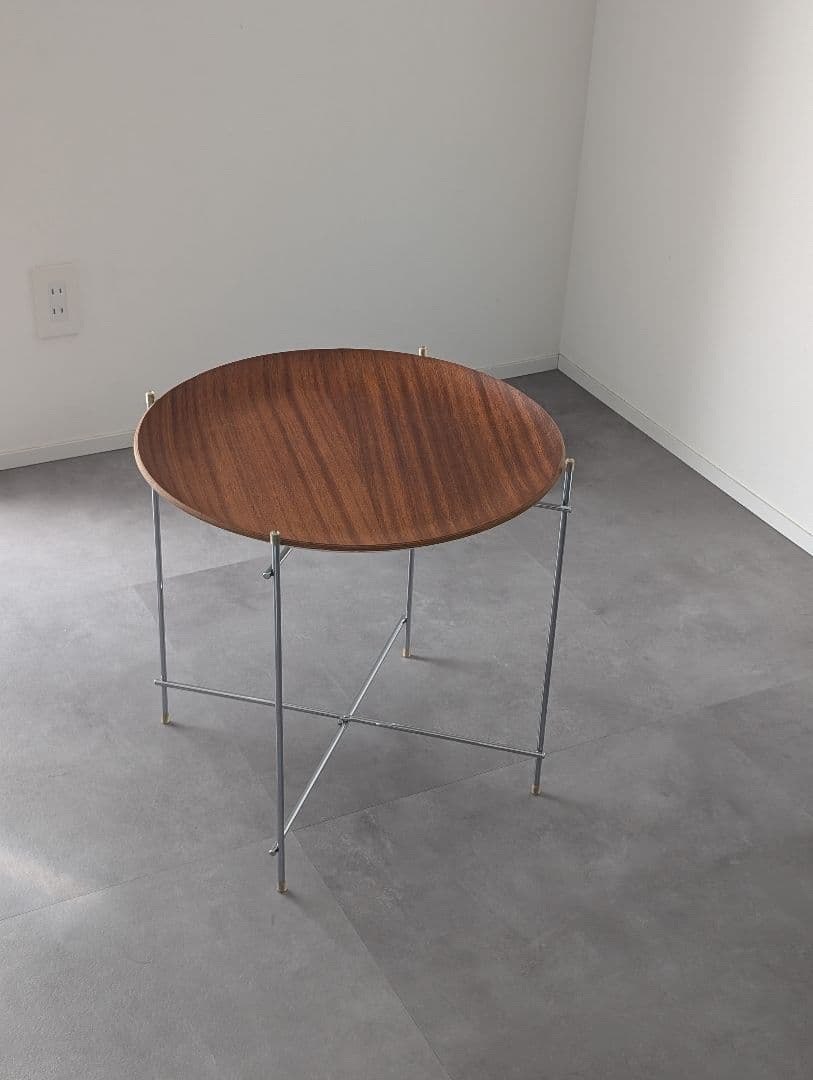 USED/北欧 モダン ウッドトレイ フォールディング　サイドテーブル