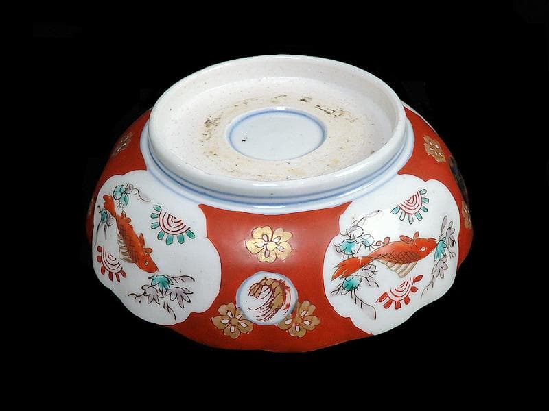 古伊万里　金襴手　唐人美人図　膾皿　５客　615AS-AEy