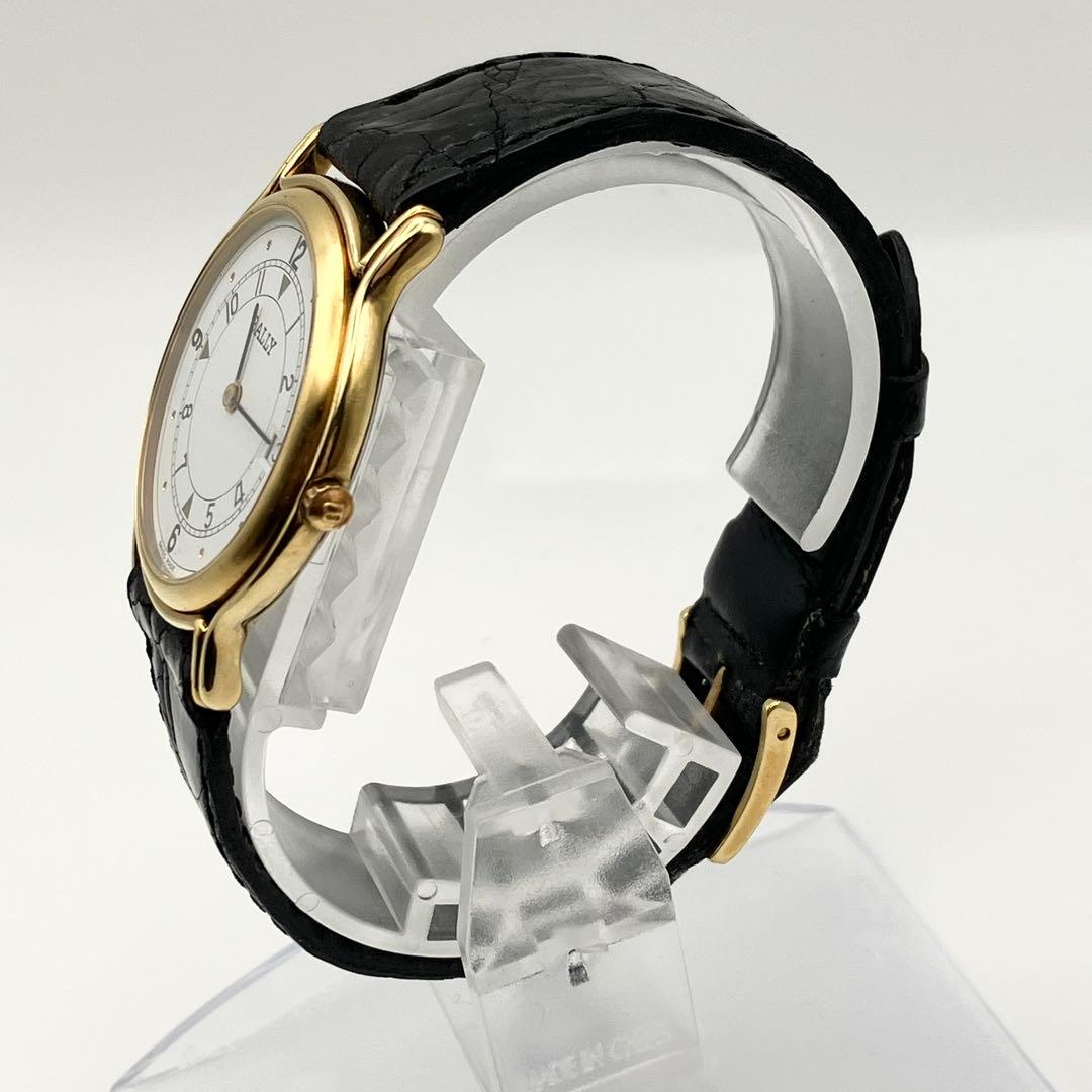 バリー BALLY 腕時計 メンズ　クォーツ デイト　ラウンド レザーベルト