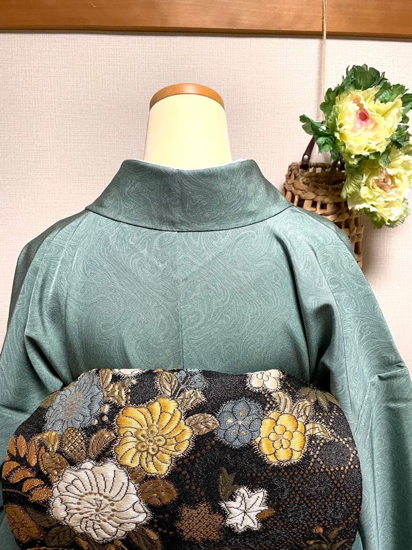 ♦️逸品　辻ヶ花模様　二重太鼓の作り帯