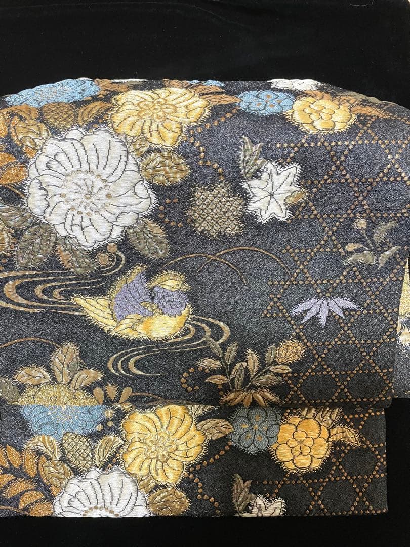 ♦️逸品　辻ヶ花模様　二重太鼓の作り帯