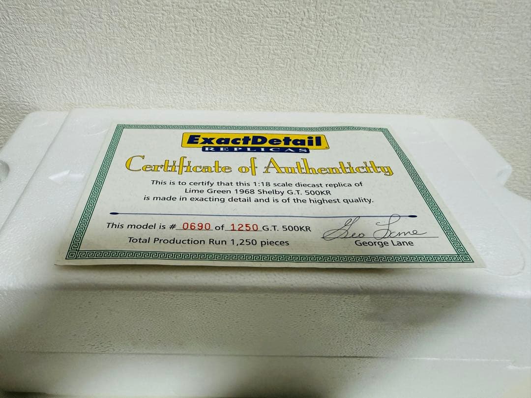 '68 Shelbyシェルビー G.T.500KR 1/18 絶版 1250台限