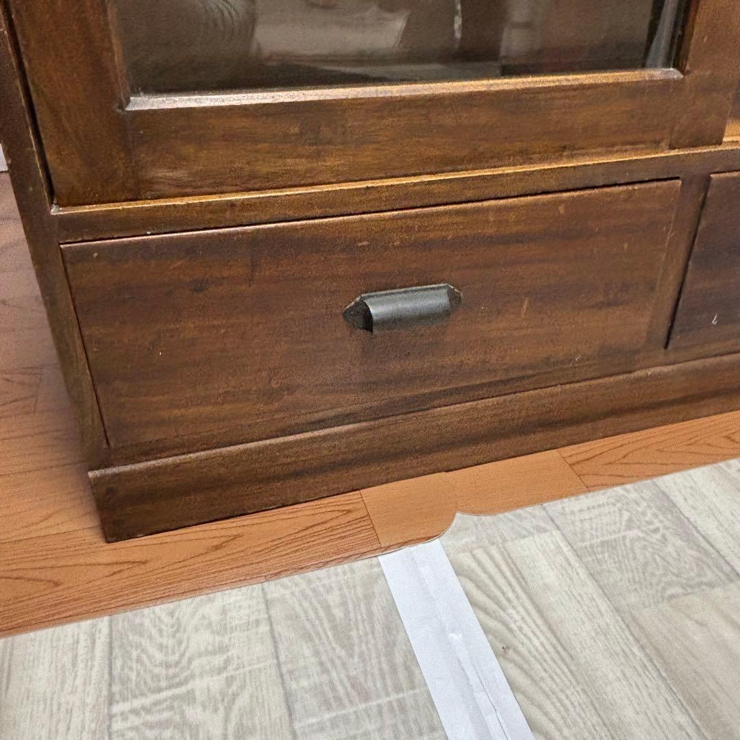 レトロ　アンティーク　飾り棚　キャビネット　古民家　食器棚　ガラス棚　カフェ