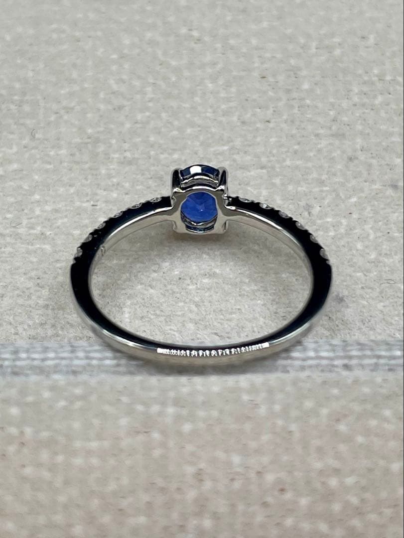 JL123★高級 非加熱コーンフラワーブルーサファイア0.4ct リング 鑑付