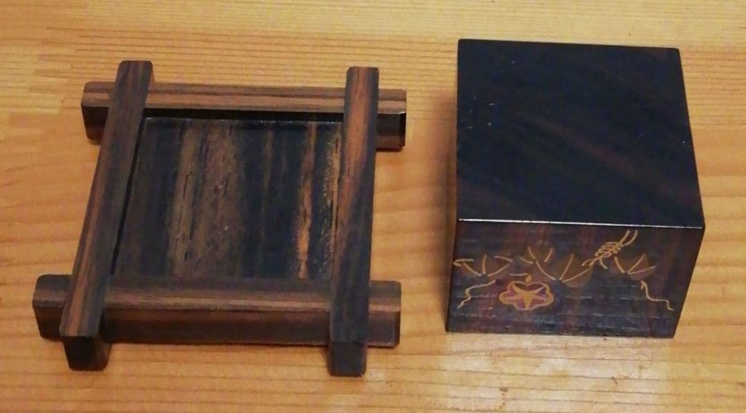 田中宗凌作　朝顔　蒔絵　井筒　香合　共箱　茶道具